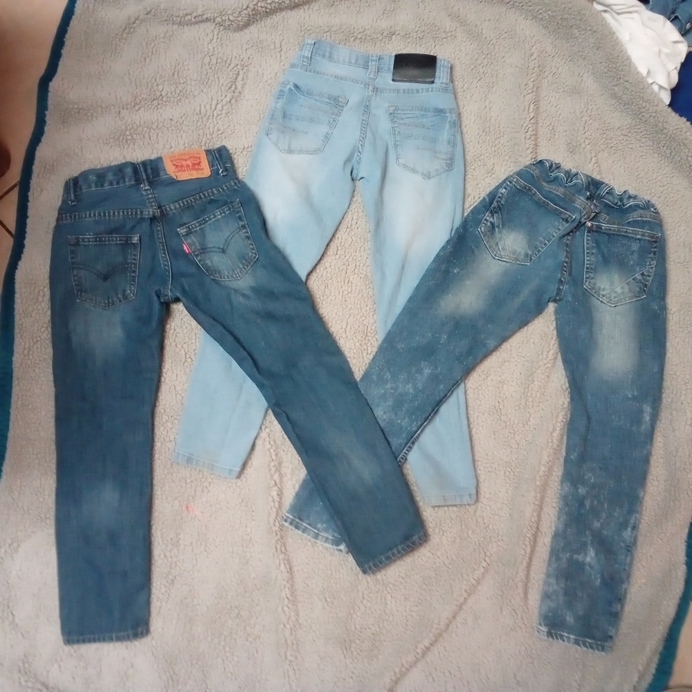 Boys jeans sz 8 adj waist -Arizona , steves,levis